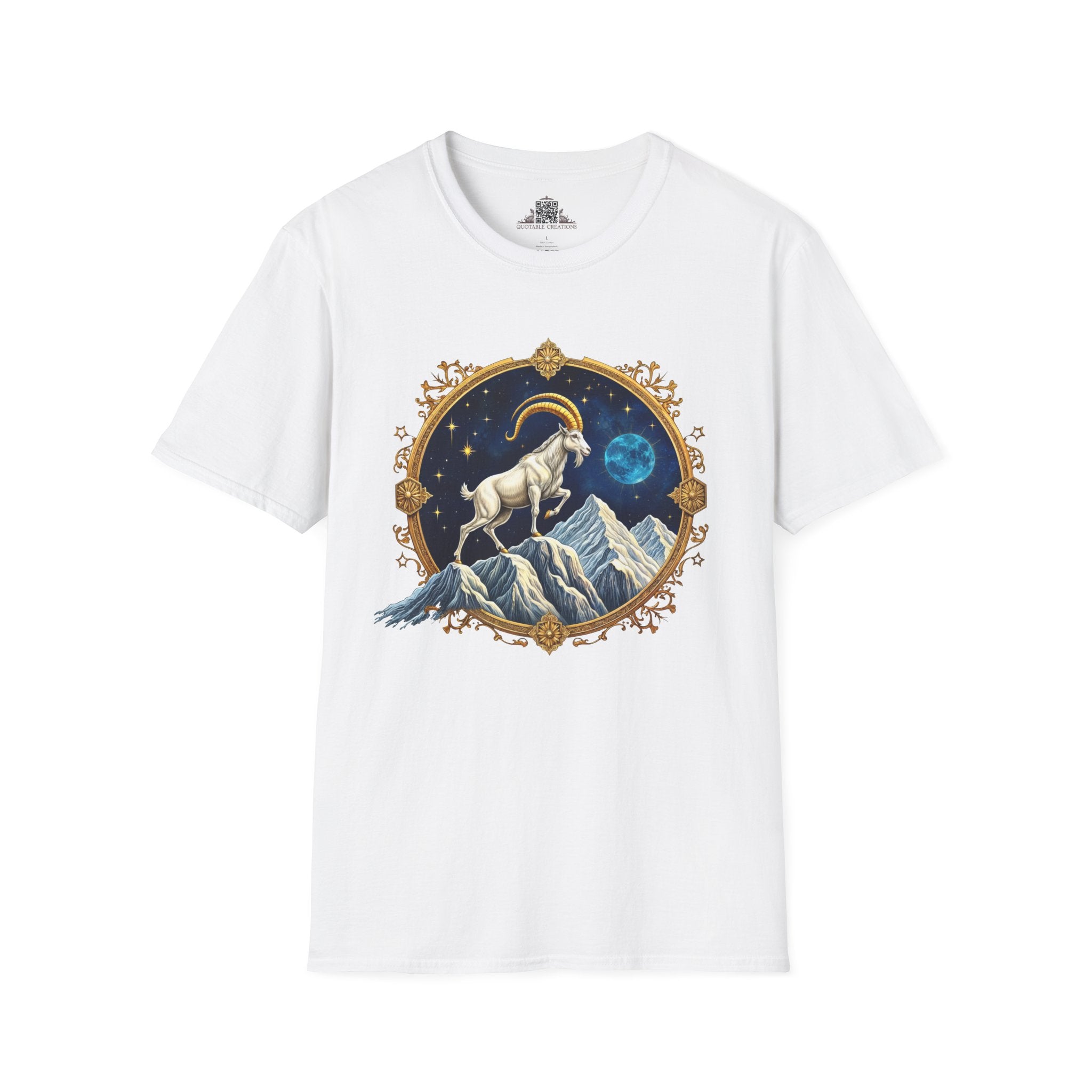 Printify T-Shirt XS / White Capricorn Zodiac Astrology - T-Shirt