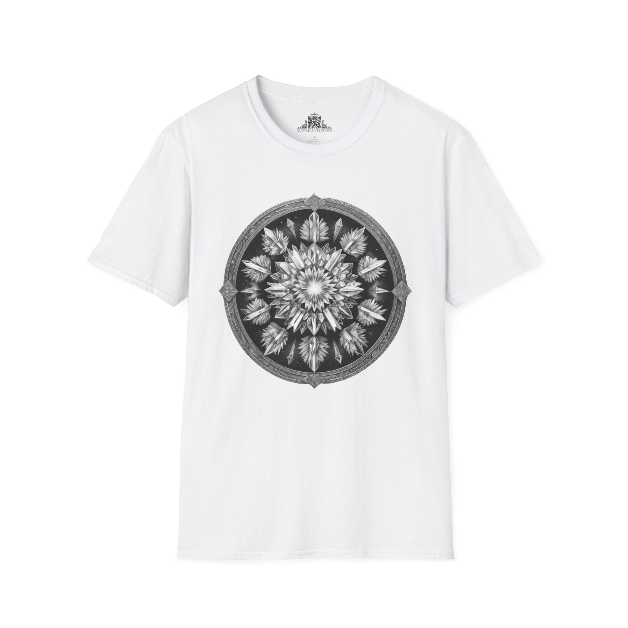 Printify T-Shirt XS / White Clear Quartz - Crystals & Gemstones T-Shirt