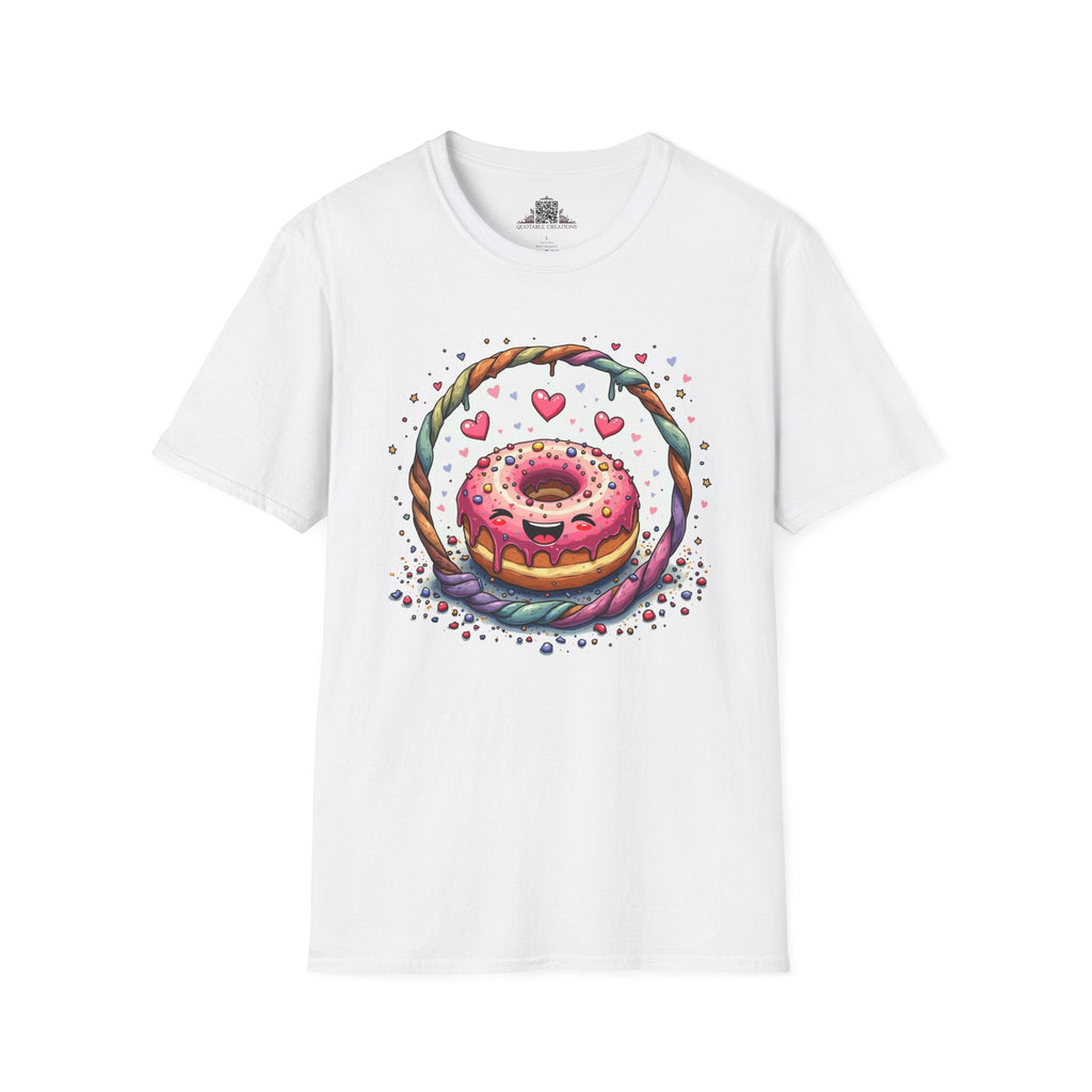 Printify T-Shirt XS / White Donut Worry - Love & Fun T-Shirt