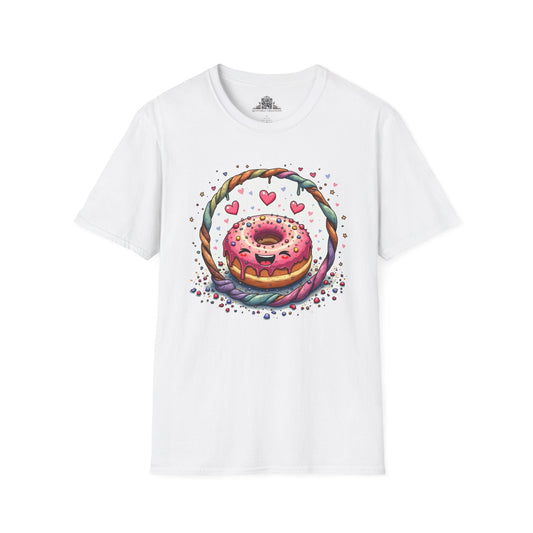 Printify T-Shirt XS / White Donut Worry - Love & Fun T-Shirt