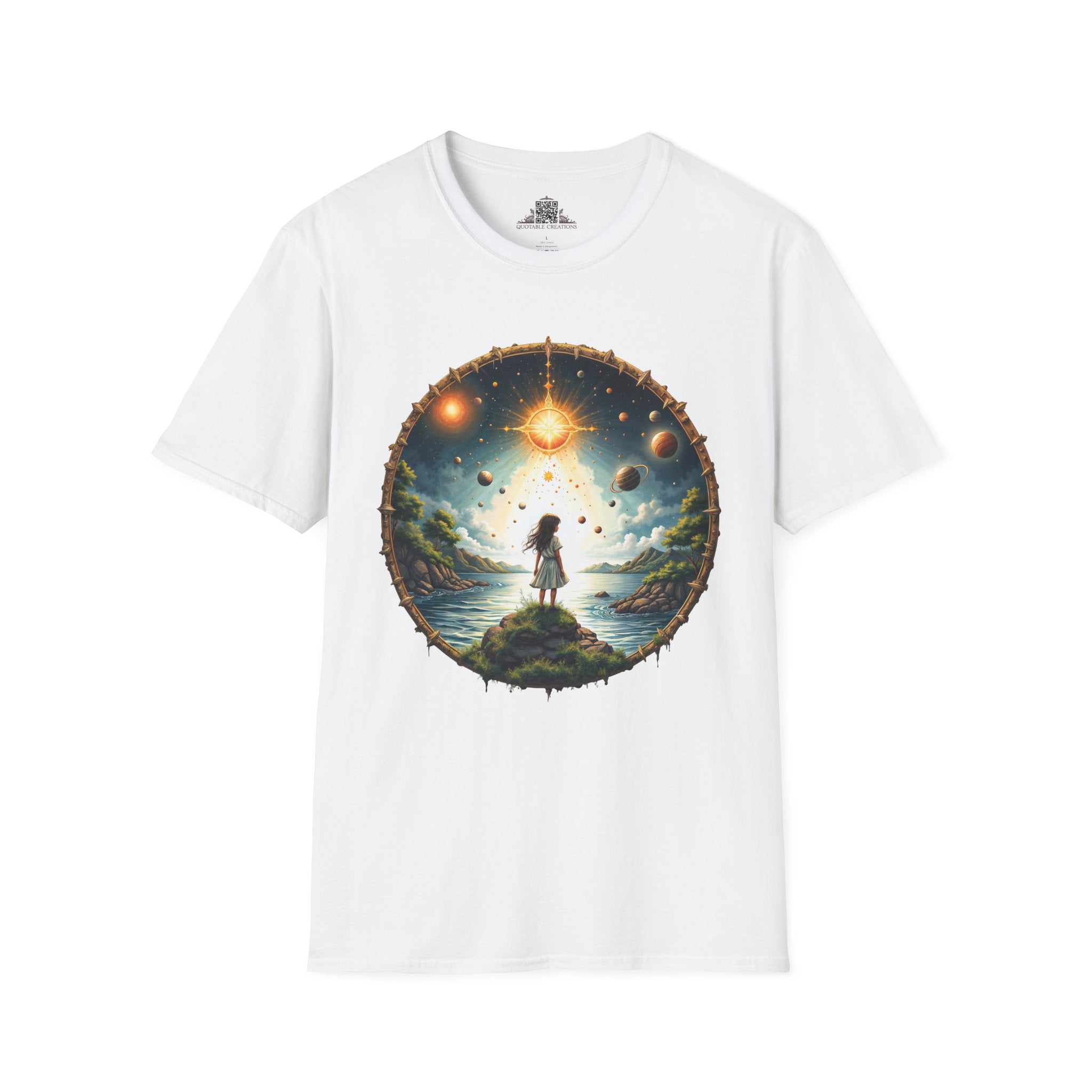 Printify T-Shirt XS / White Exploring the Final Frontier UFO & Cosmic - T-Shirt