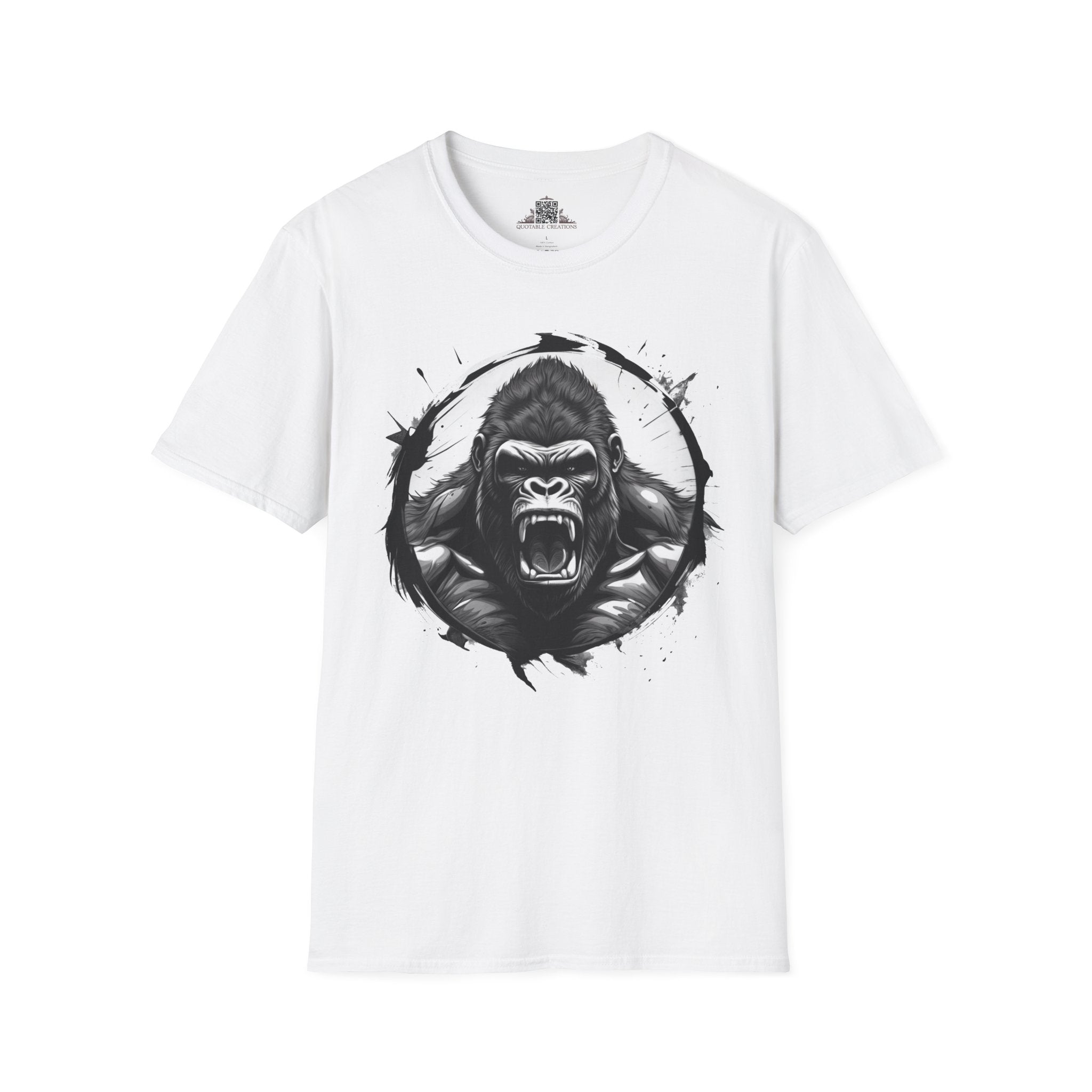 Printify T-Shirt XS / White Gorilla Wild Motivation - T-Shirt