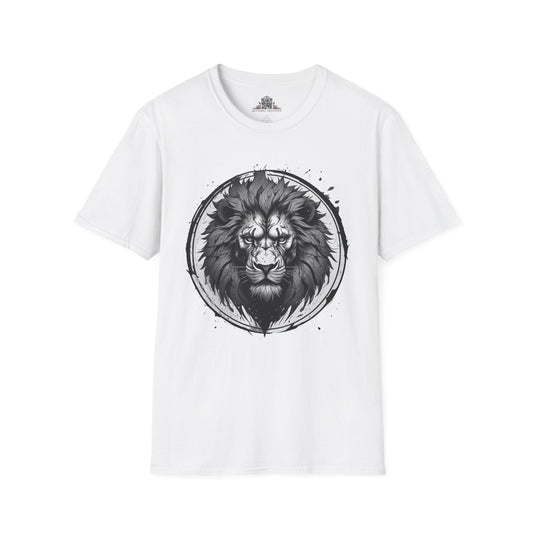Printify T-Shirt XS / White Lion Stare Wild Power - T-Shirt