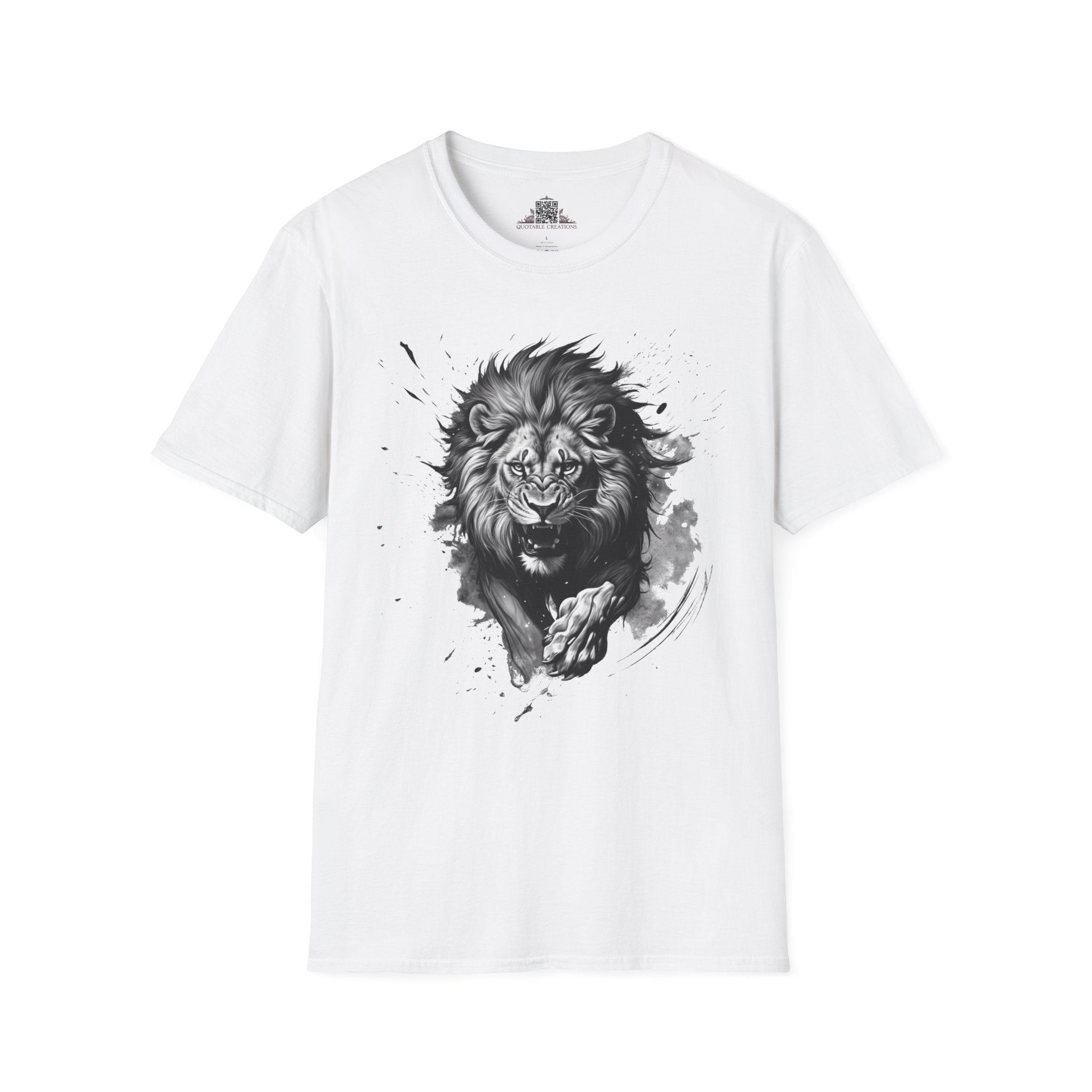 Printify T-Shirt XS / White Lion Wild Motivation - T-Shirt