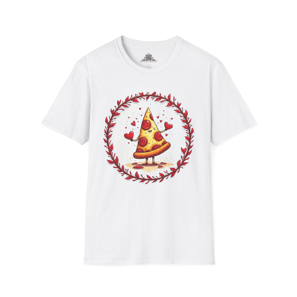 Printify T-Shirt XS / White Love at First Bite Pizza - Love & Fun T-Shirt