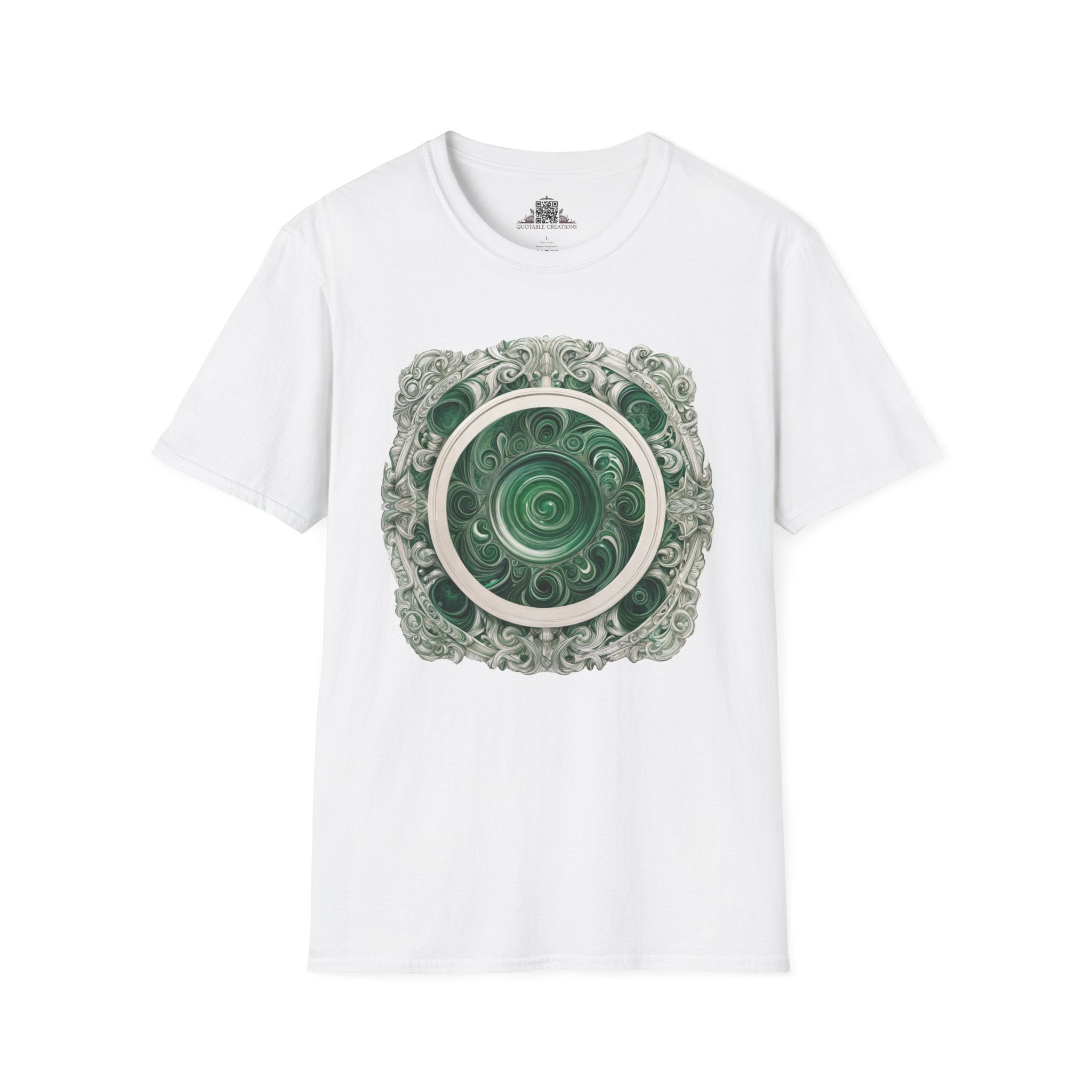 Printify T-Shirt XS / White Malachite - Crystals & Gemstones T-Shirt