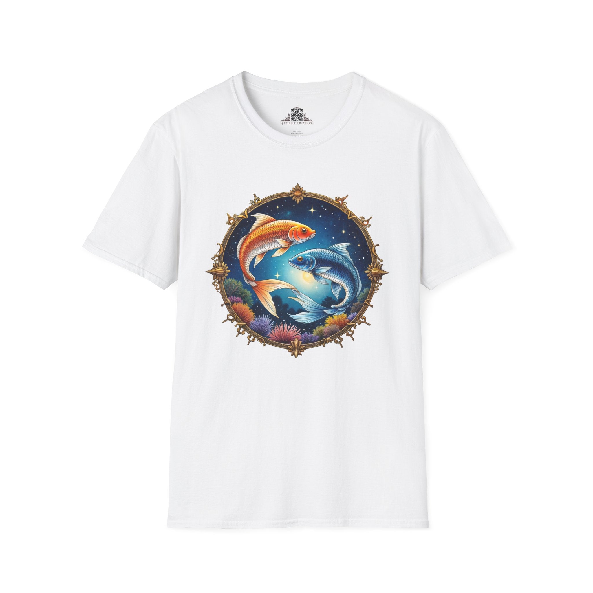 Printify T-Shirt XS / White Pisces Zodiac Astrology - T-Shirt