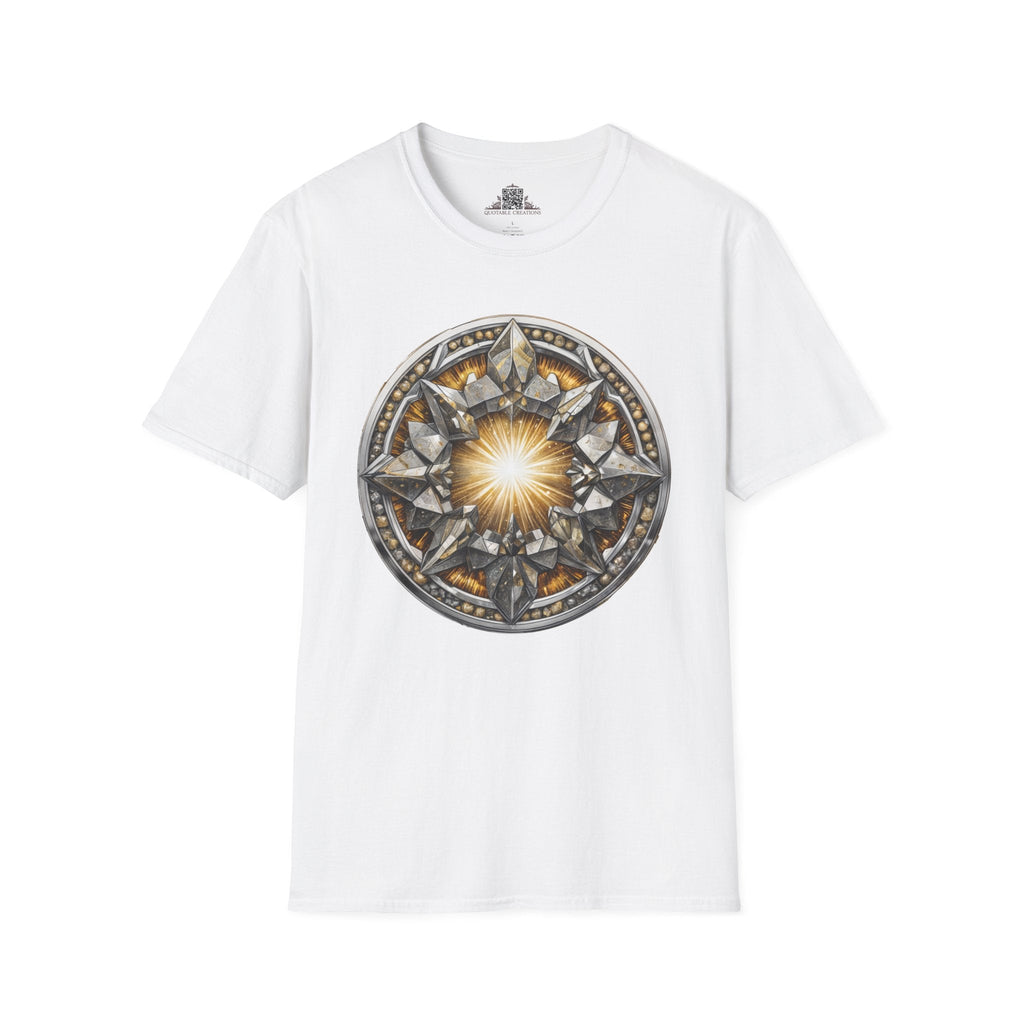 Printify T-Shirt XS / White Pyrite Crystals Gemstones - T-Shirt