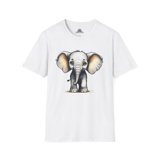 Printify T-Shirt XS / White T-Shirt - Baby Elephant - Hyper Cute