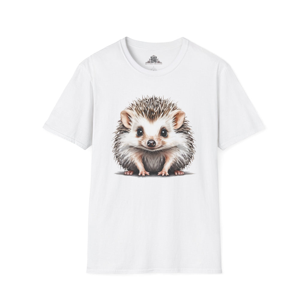 Printify T-Shirt XS / White T-Shirt - Baby Hedgehog - Hyper Cute