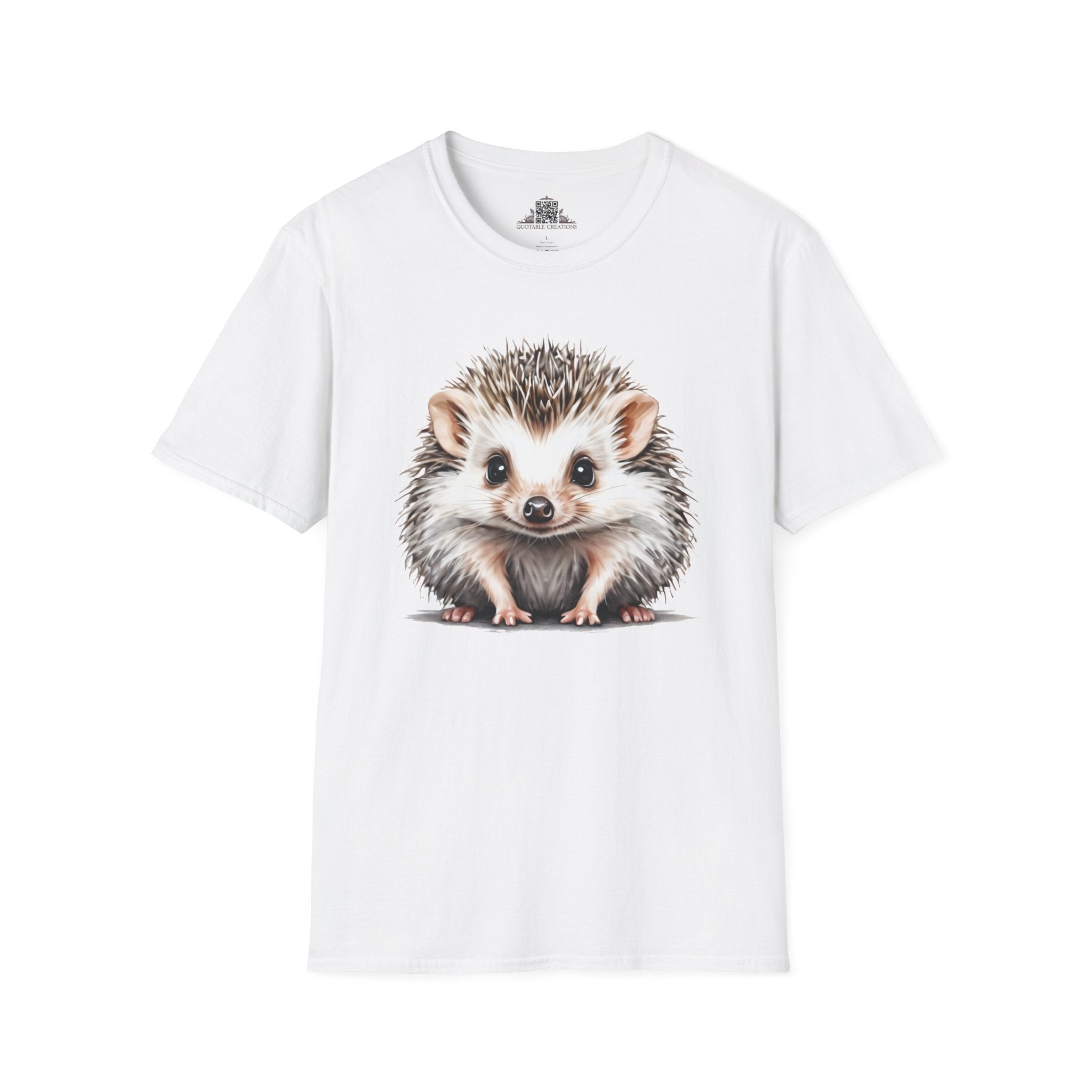 Printify T-Shirt XS / White T-Shirt - Baby Hedgehog - Hyper Cute