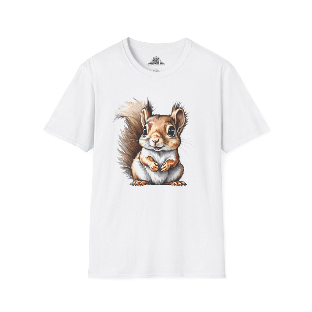 Printify T-Shirt XS / White T-Shirt - Baby Squirrel - Hyper Cute