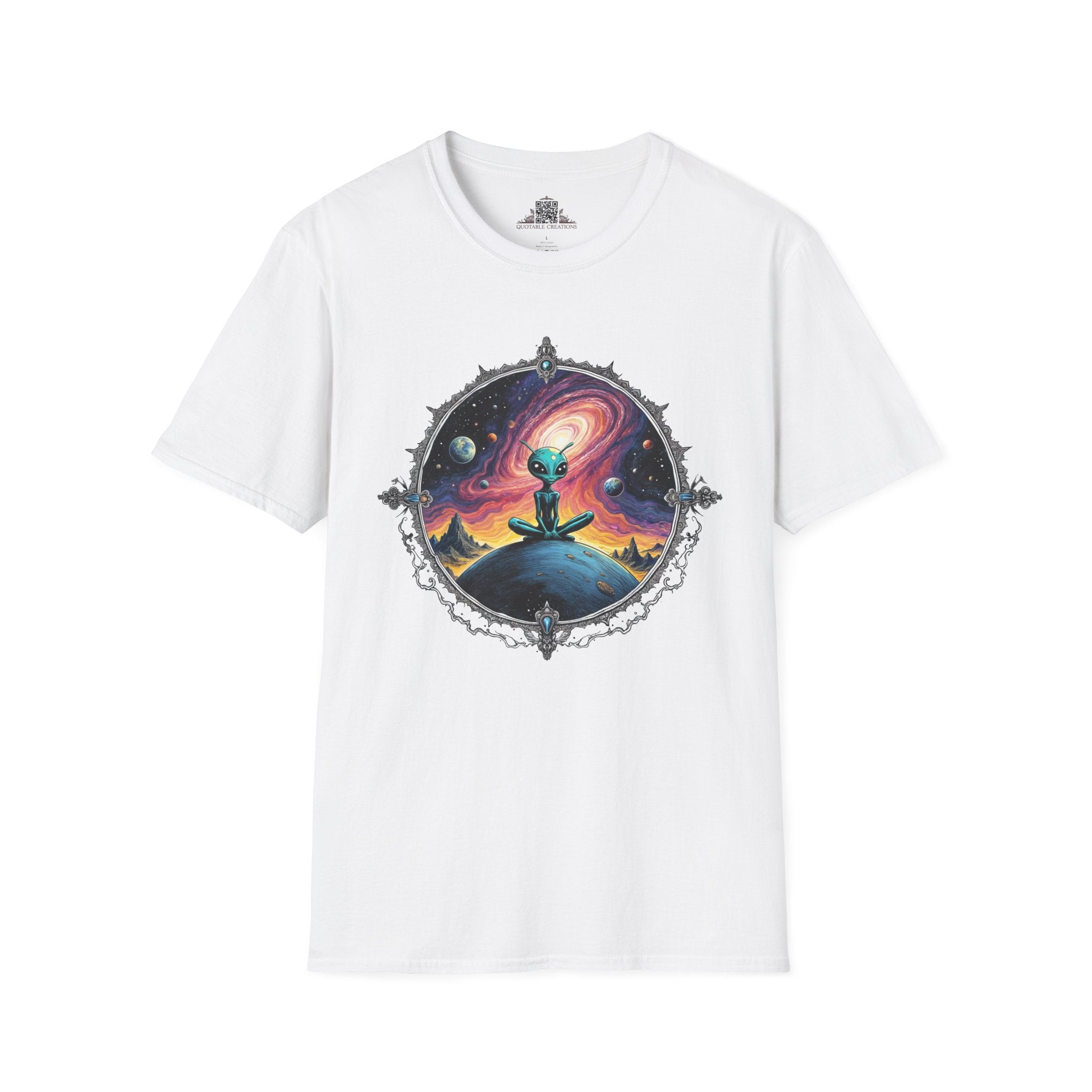 Printify T-Shirt XS / White T-Shirt - Exploring the Cosmos, One Planet at a Time! - Alien & Space