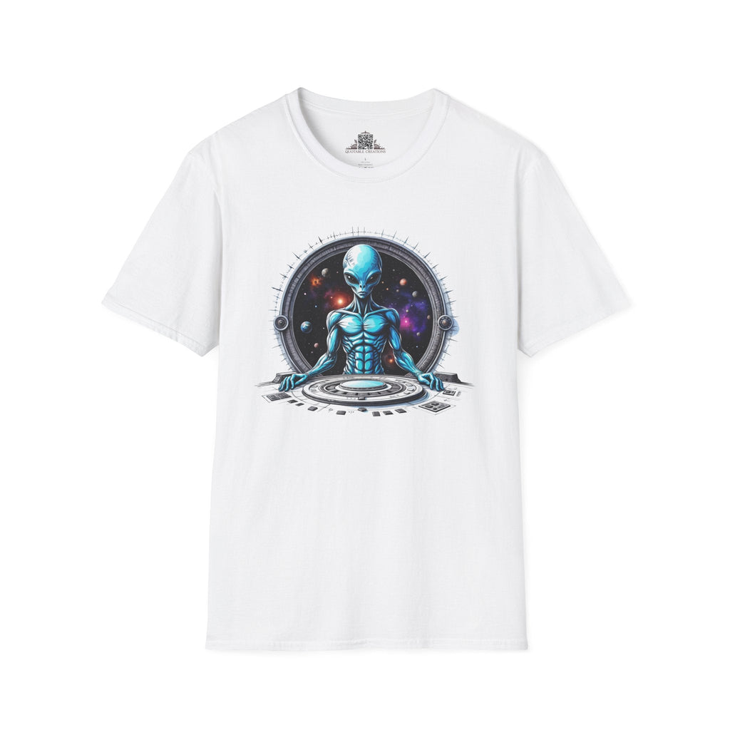 Printify T-Shirt XS / White T-Shirt - Galactic Traveler Ready for Cosmic Adventures! - Alien & Space