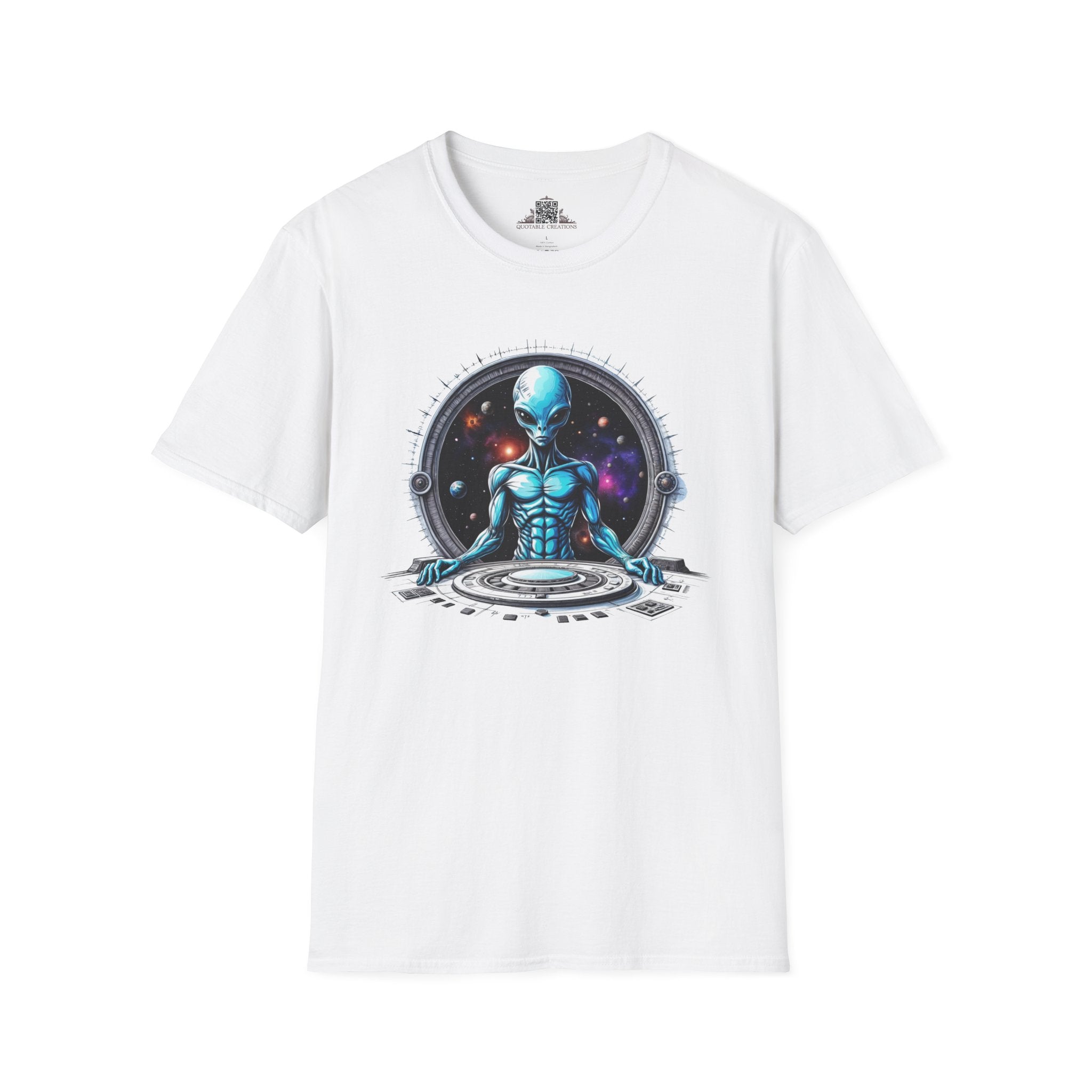 Printify T-Shirt XS / White T-Shirt - Galactic Traveler Ready for Cosmic Adventures! - Alien & Space