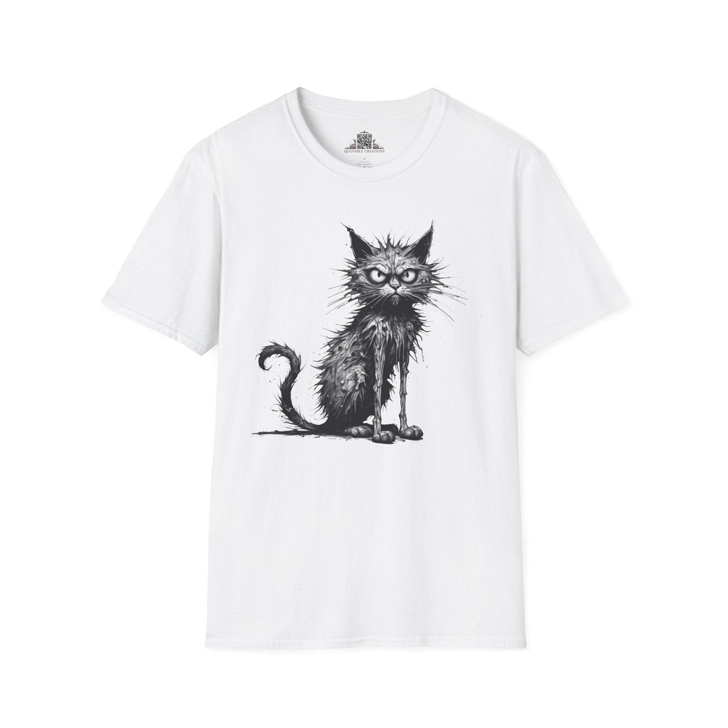 Printify T-Shirt XS / White T-Shirt - I'm Fine Cat - Everything's Fine