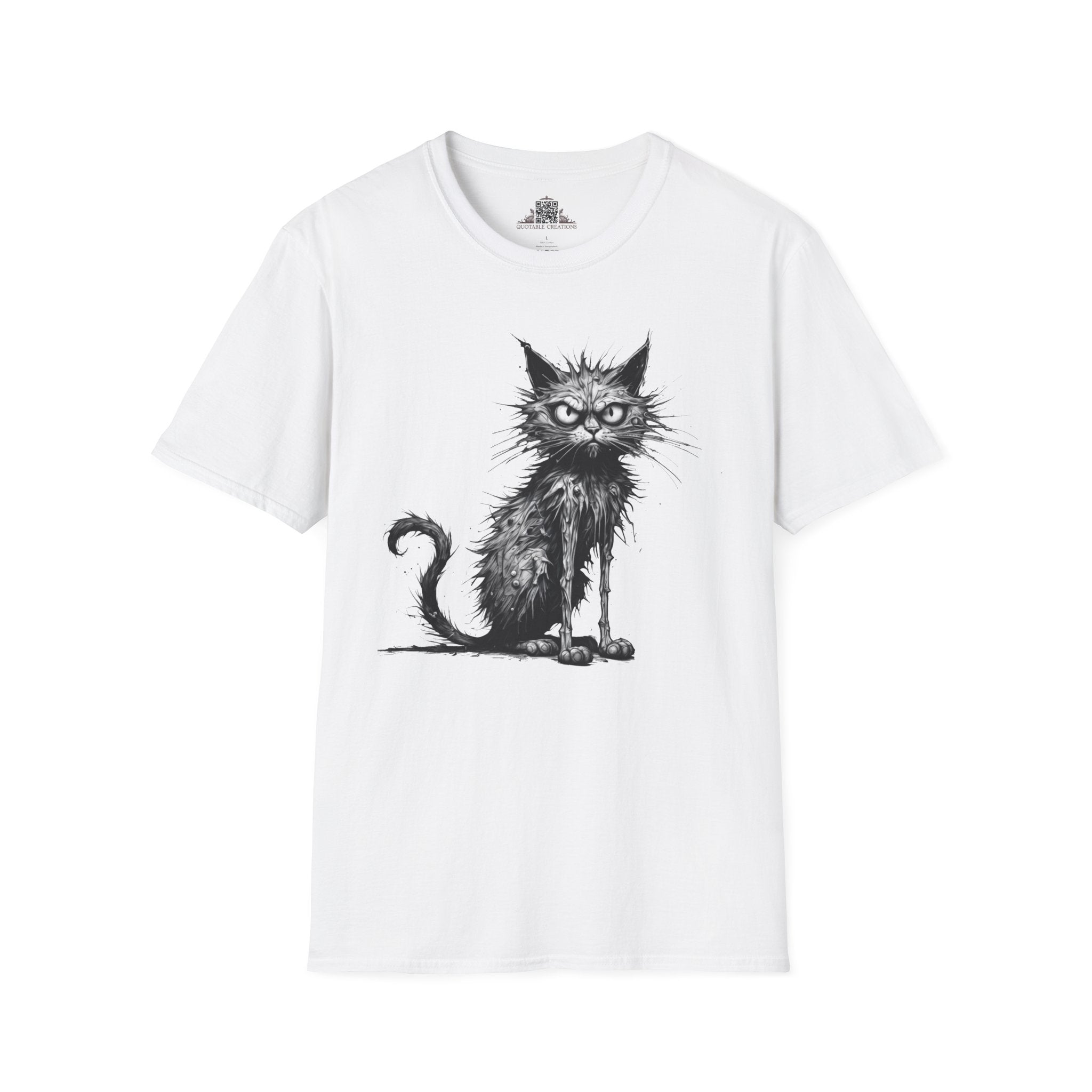 Printify T-Shirt XS / White T-Shirt - I'm Fine Cat - Everything's Fine