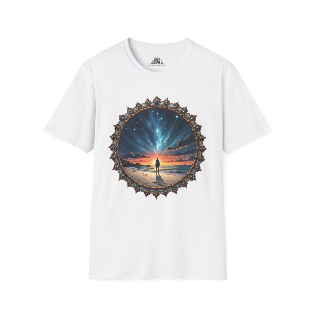 Printify T-Shirt XS / White We Are Not Alone UFO & Cosmic - T-Shirt