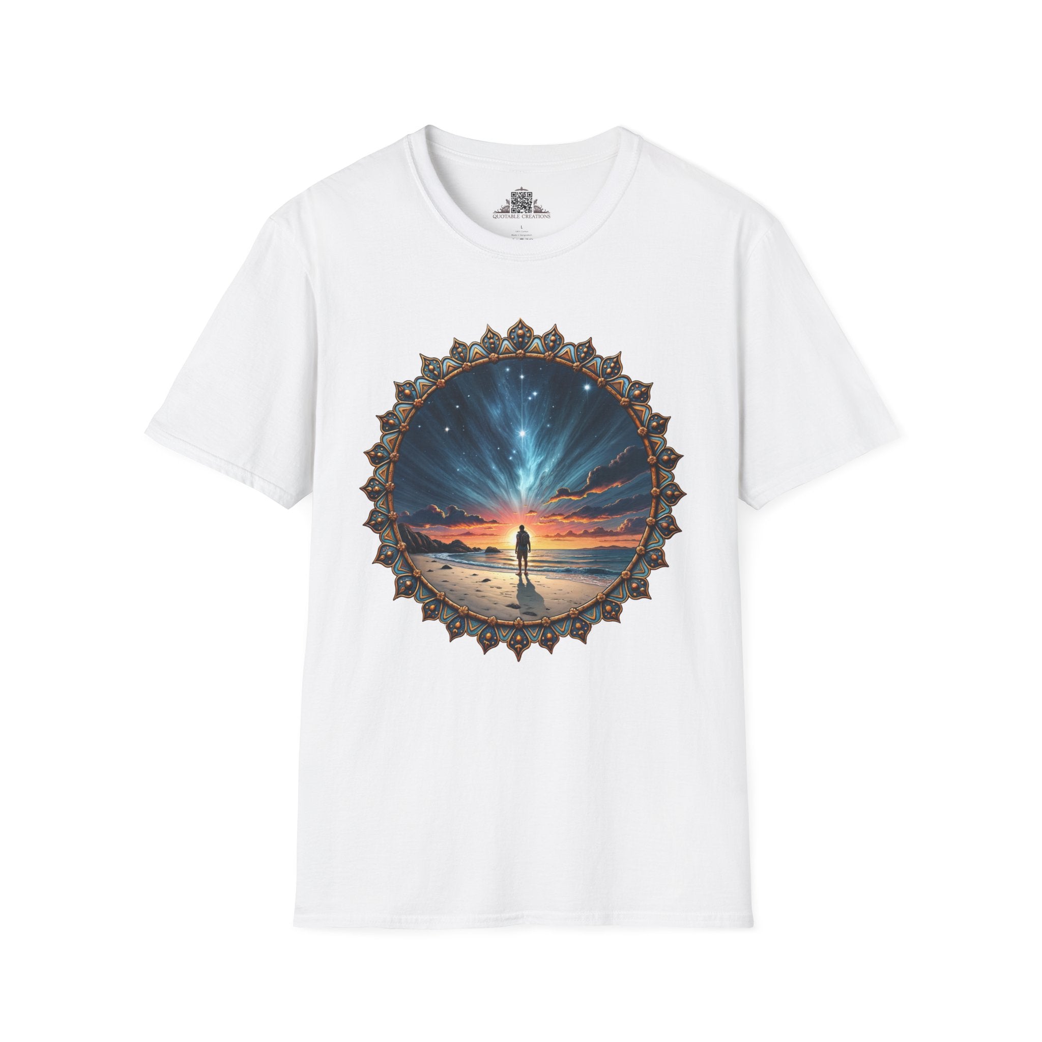 Printify T-Shirt XS / White We Are Not Alone UFO & Cosmic - T-Shirt